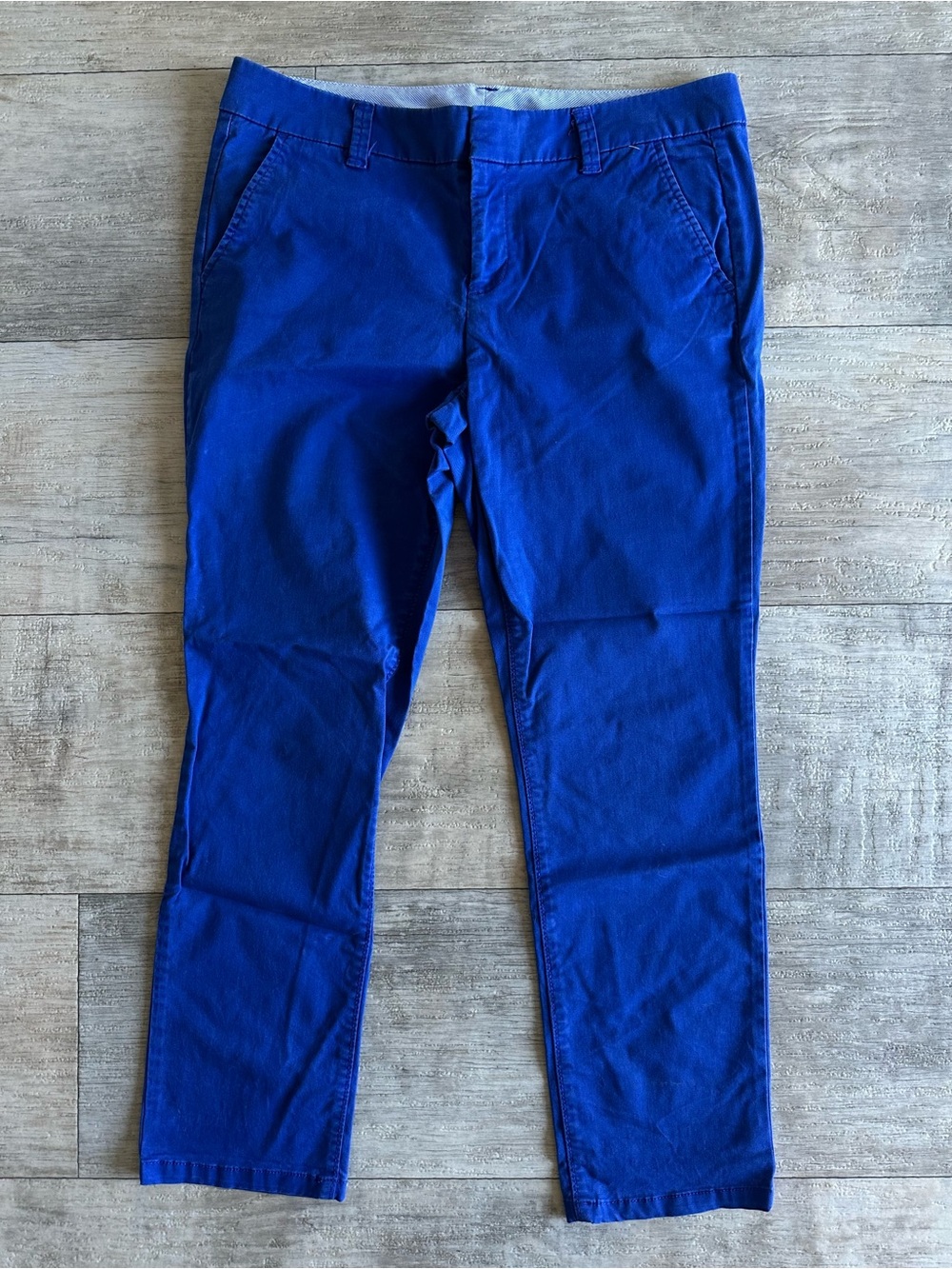 Stylus Cobalt Blue Cropped Chino Pants Size 8